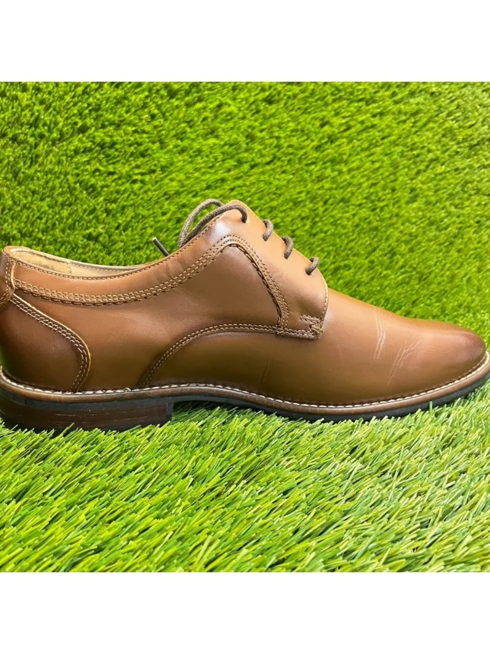 Nunn Bush Westwood Mens Size 10.5 Brown Classic Plain Toe Oxford Dress Shoes